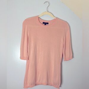 Banana Republic Light Pink Silk Cashmere Short Sleeve Pullover Sweater - Size S